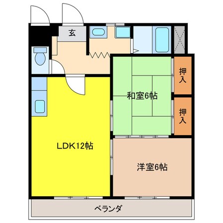 フレグランス松山の物件間取画像